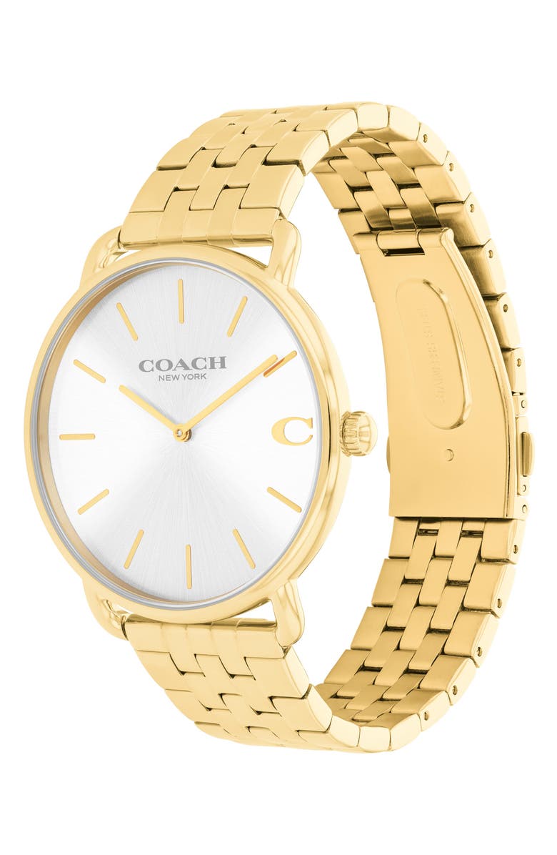 COACH Elliot Bracelet Watch, 43mm, Alternate, color, Gold/ White