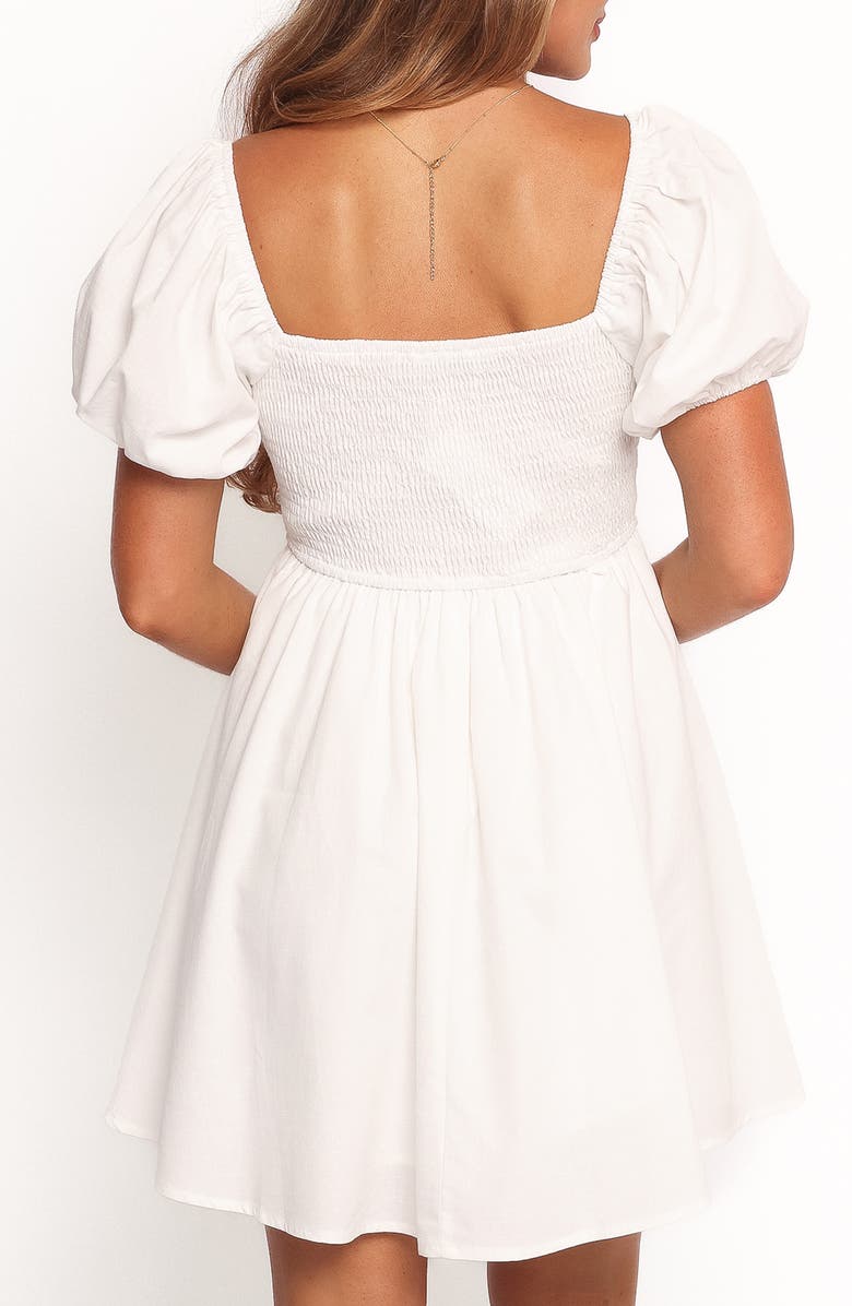 Petal & Pup Eliska Puff Sleeve Minidress, Alternate, color, White