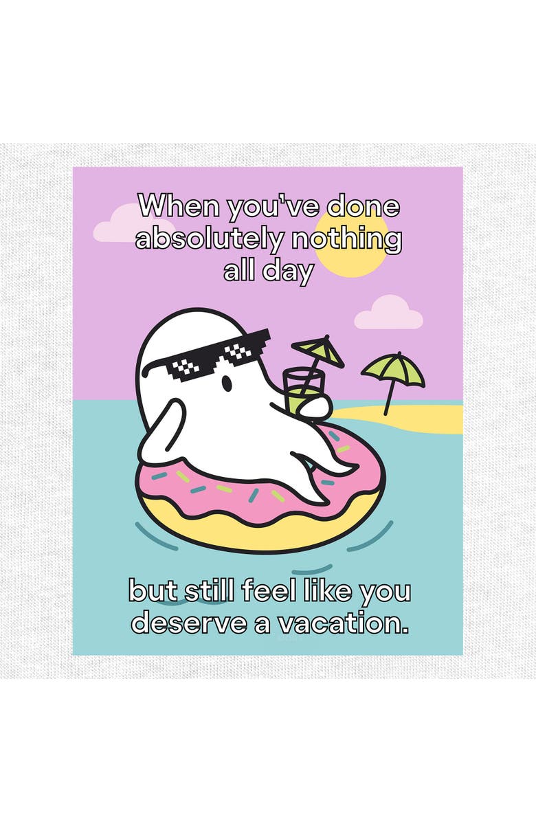 Dalix Ghost Mens Vacation Tee, Alternate, color, White