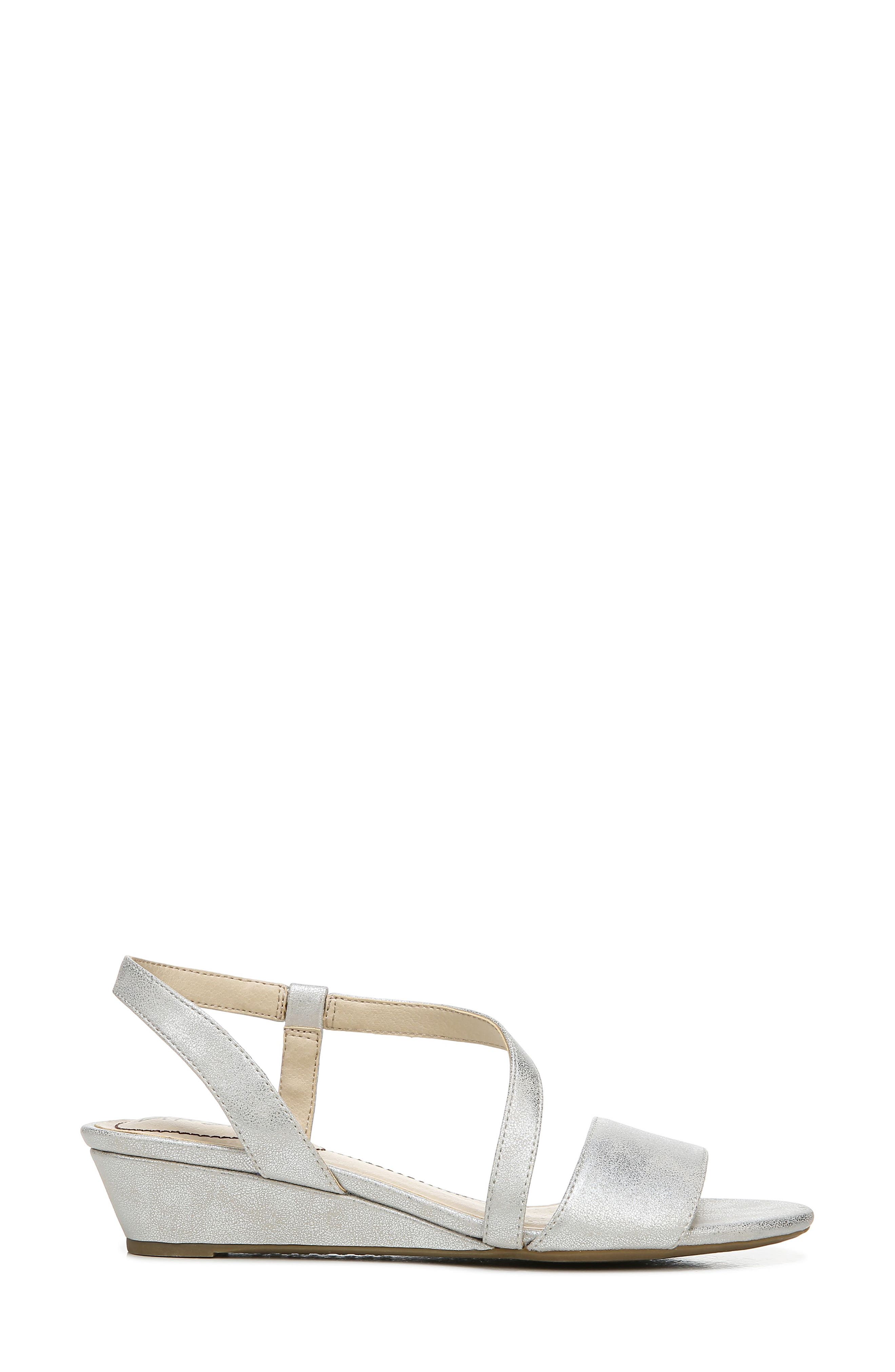 LifeStride Yasmine Wedge Sandal, Alternate, color, Silver