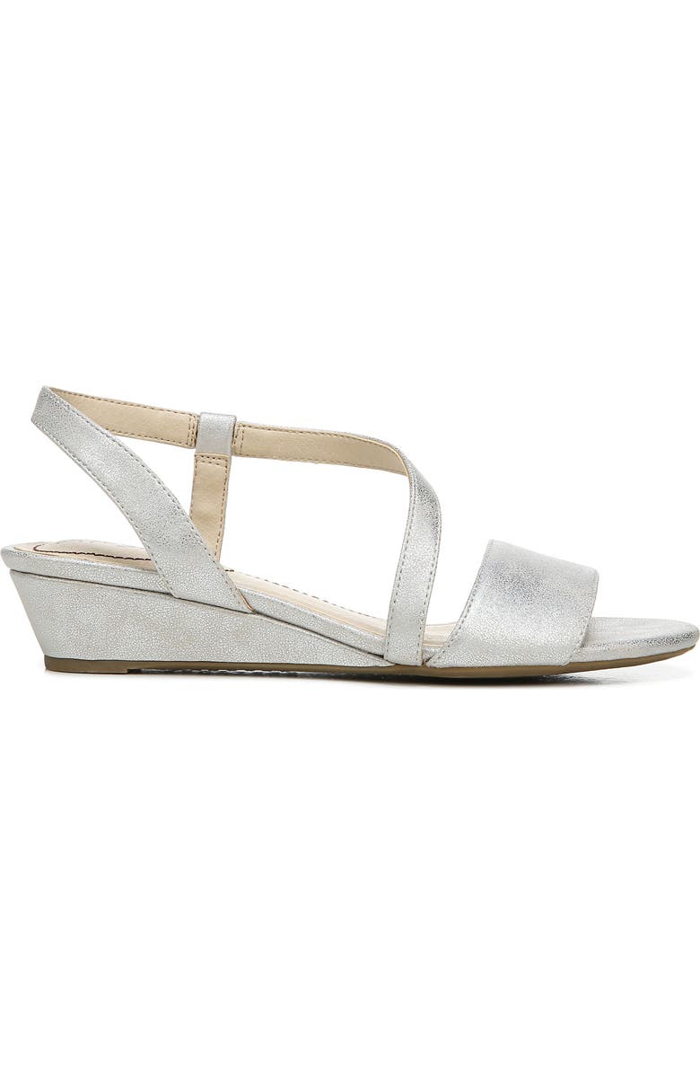 LifeStride Yasmine Wedge Sandal, Alternate, color, Silver