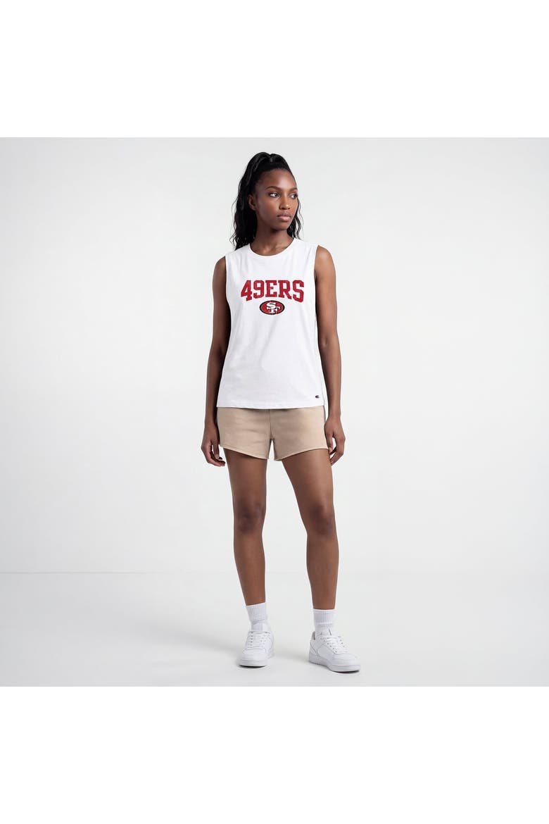 Women's Champion  White San Francisco 49ers Muscle Tank Top, Alternate, color, White