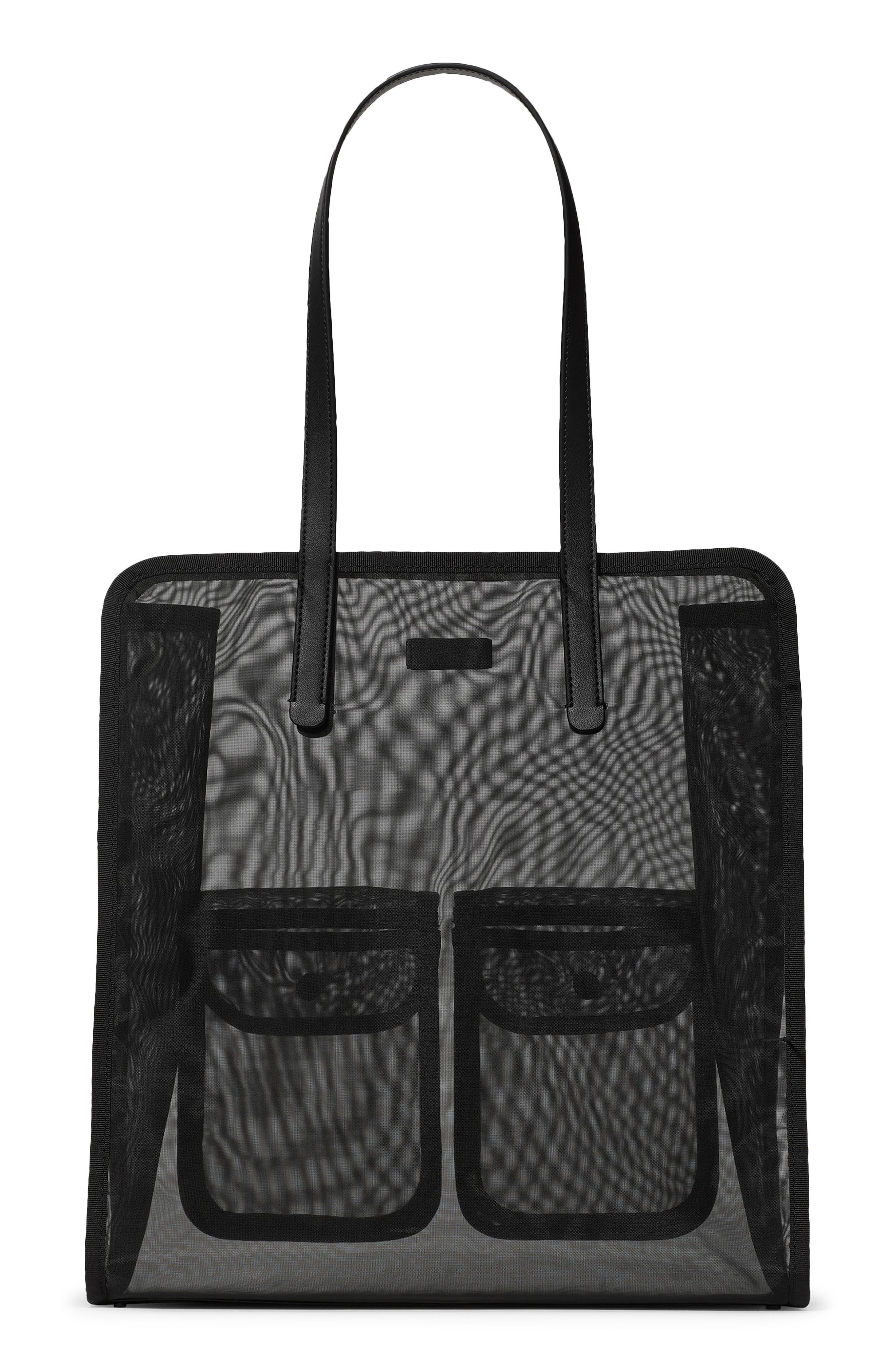 Kate Spade New York breezy mesh tote bag, Alternate, color, Black