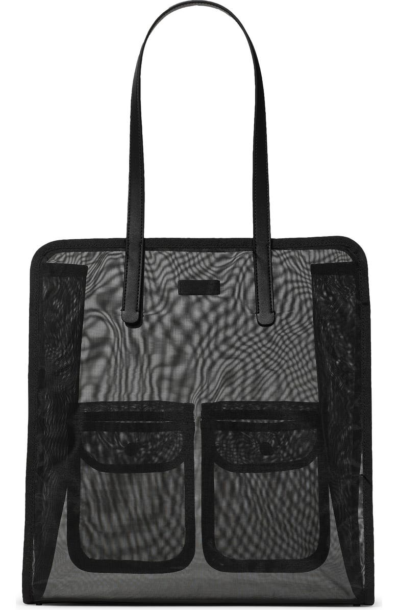 Kate Spade New York breezy mesh tote bag, Alternate, color, Black