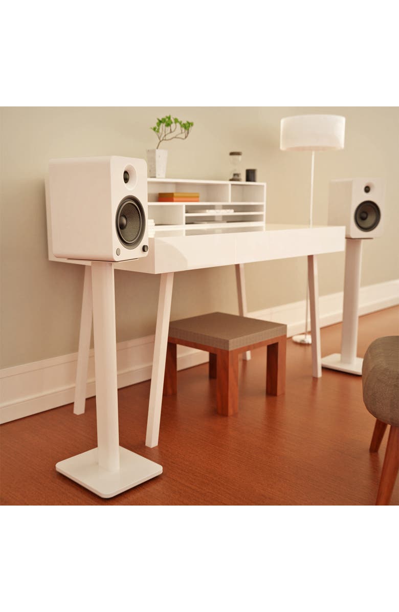 Kanto SP26PL 26" Bookshelf Speaker Stands with Rotating Top Plates and Cable Management - Pair, Alternate, color, White