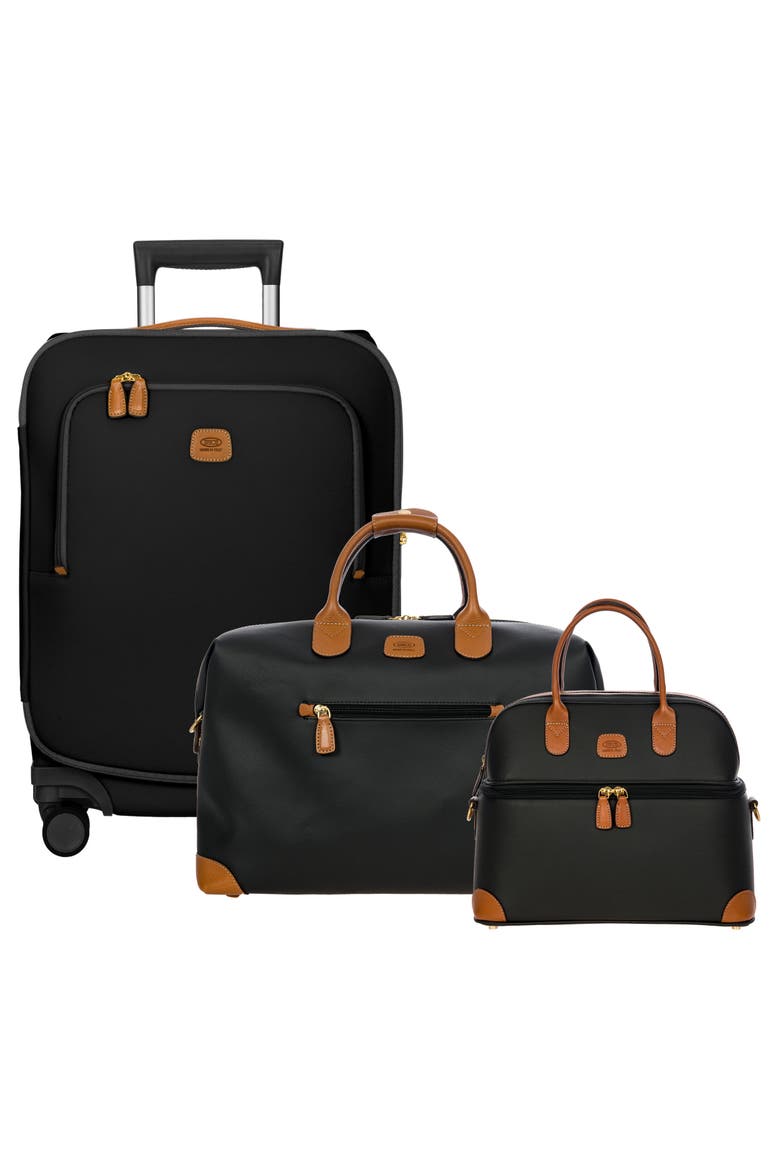 Firenze Tri-Fold Traveler Toiletry Bag, Alternate, color, Black