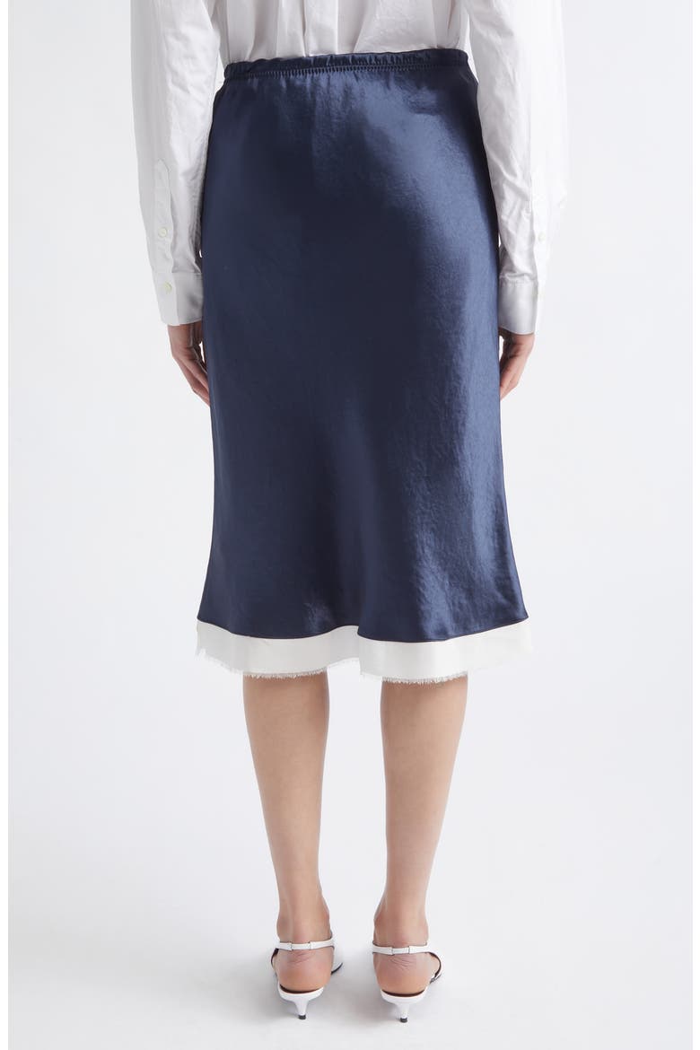 Bias Ribbon Midi Skirt, Alternate, color, NAVY