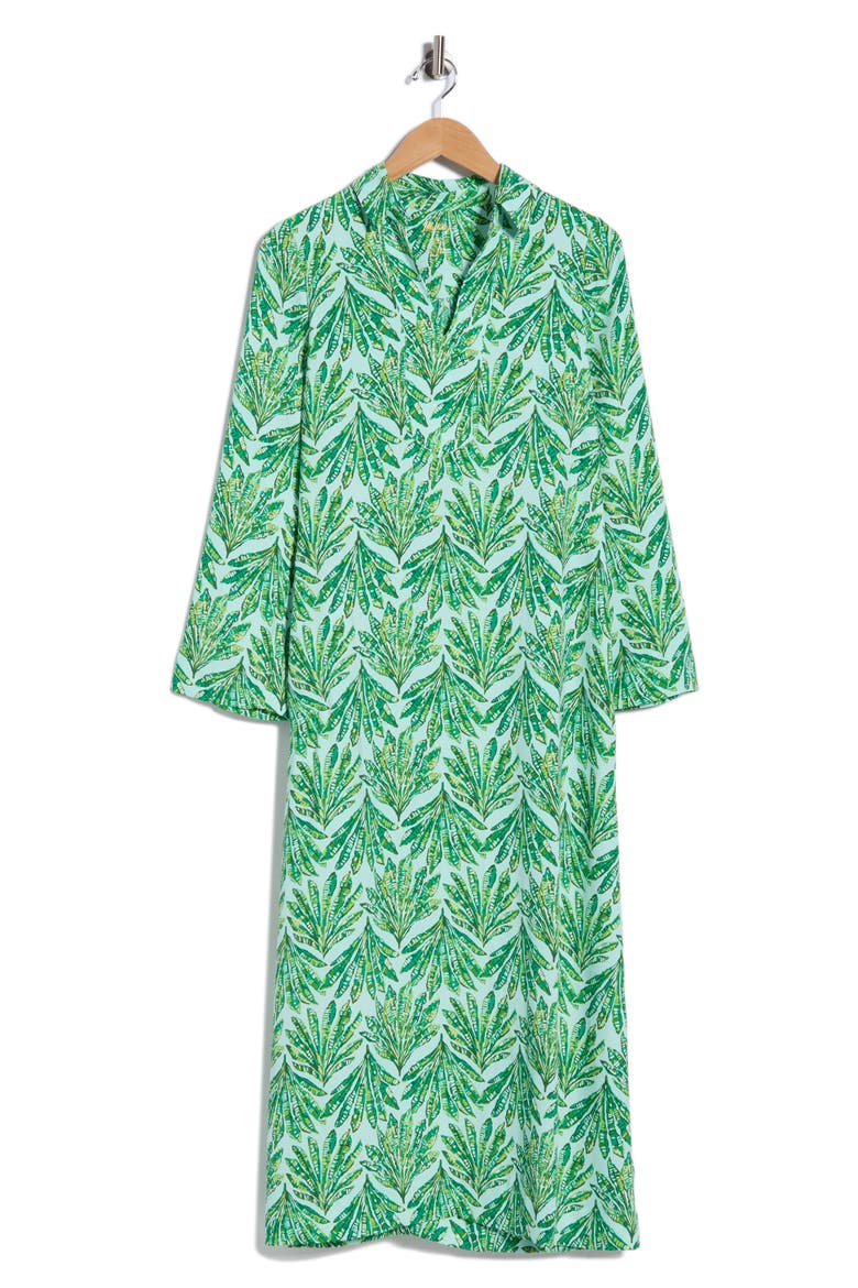 Simona Long Sleeve Shift Dress, Alternate, color, KITTS GREEN SHADY BABE