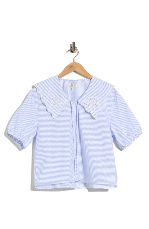 Embroidered Striped Shirt