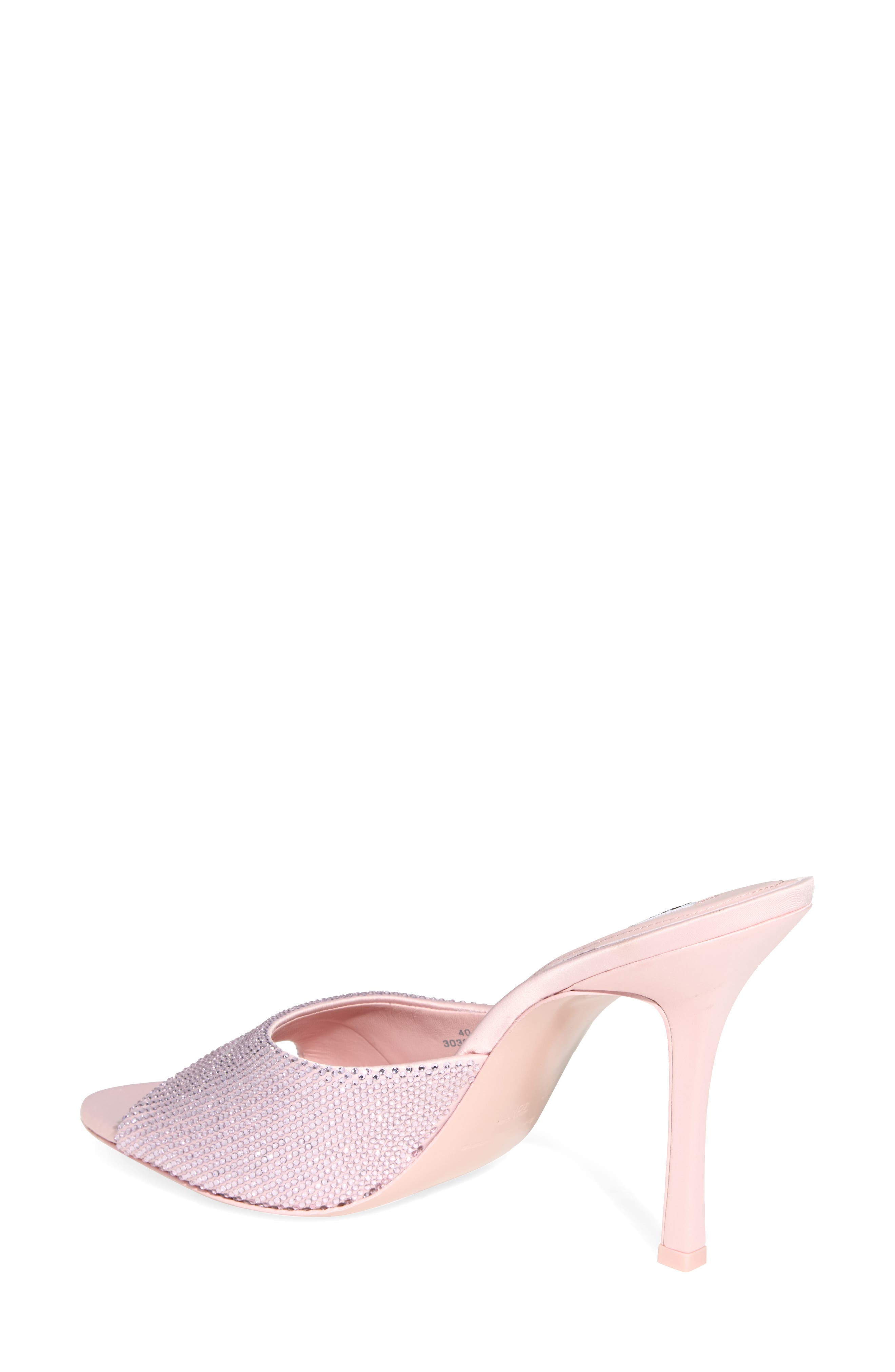 Cher Crystal Logo Sandal, Alternate, color, LIGHT PINK