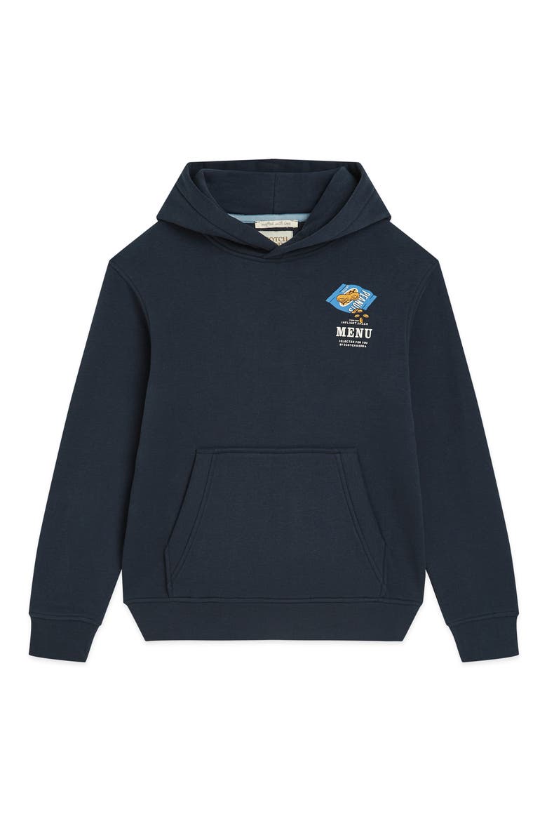 Kids' Fleece Graphic Hoodie, Main, color, SKY CAPTAIN