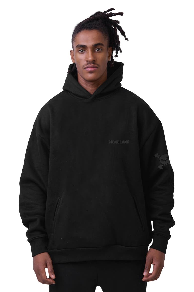 Blvck x Memeland Essential Hoodie, Main, color, Black