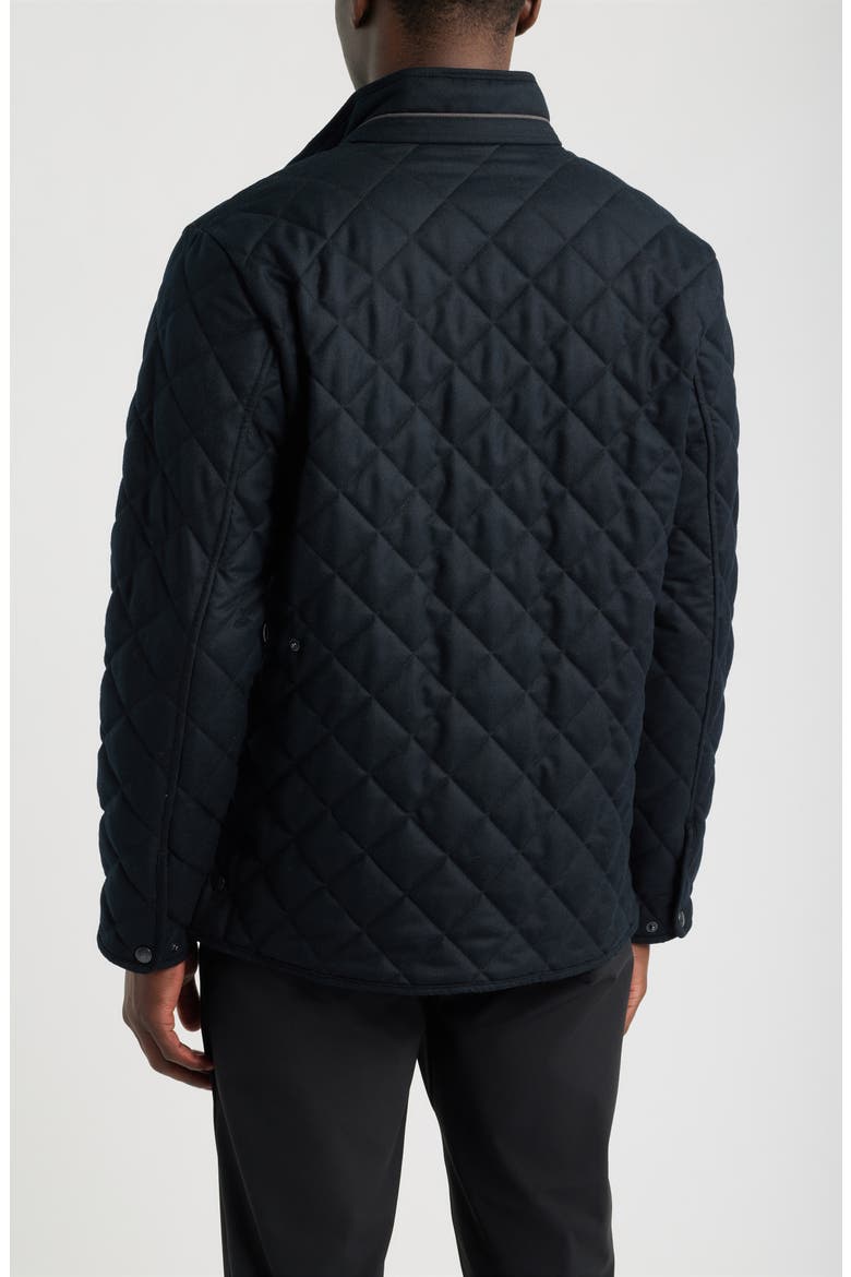 Suffolk Quilted Wool Jacket, Alternate, color, BLACK