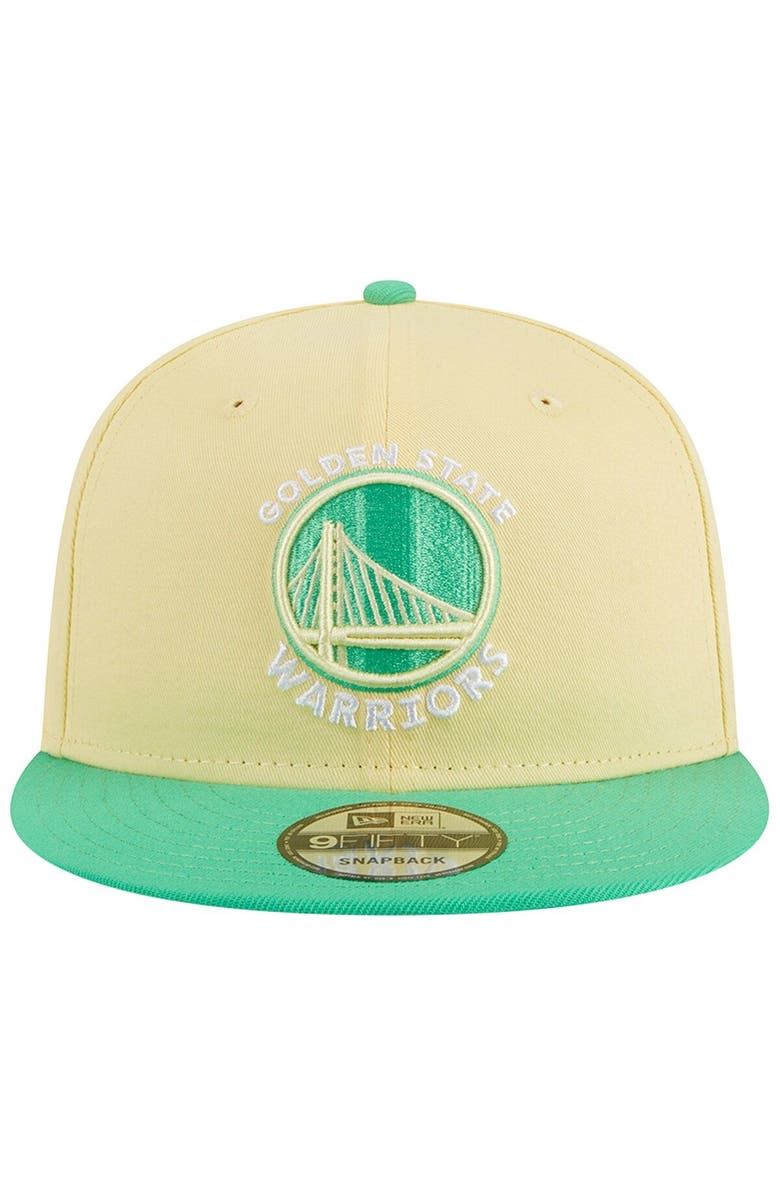 New Era Men's New Era Yellow/Green Golden State Warriors 9FIFTY Hat, Alternate, color,