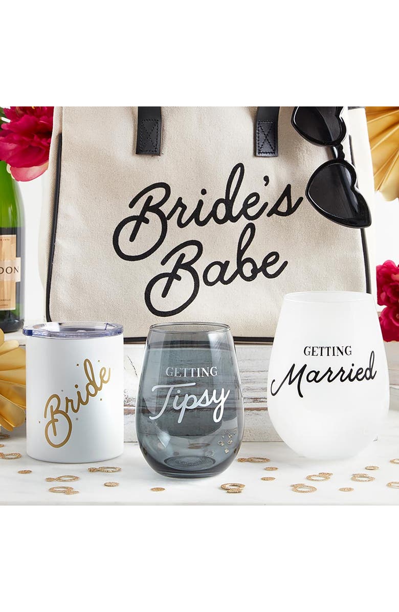 CREATIVE BRANDS Bride Stainless Steel Tumbler, Alternate, color, White