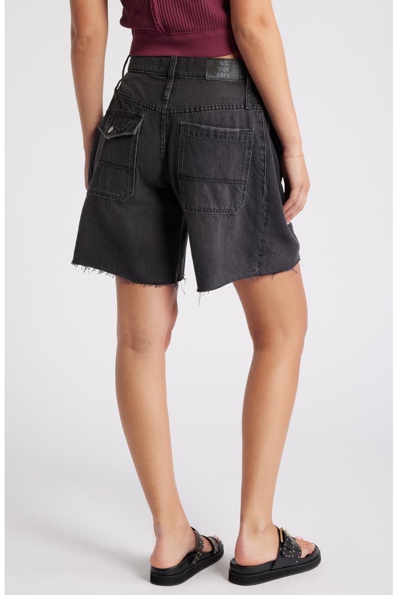 Boomerang Long Denim Shorts, Alternate, color, NIGHTSHIFT