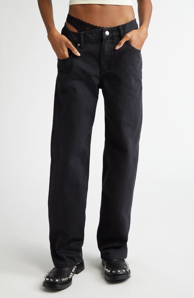 Alexander Wang Lace Undies Detail Nonstretch Jeans | Nordstrom