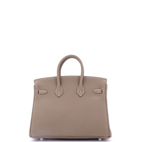 Pre-owned Hermes Hermes Birkin Handbag Grey Togo With Palladium Hardware 25 In Brown