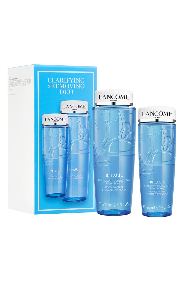 Lancôme Bi-Facil Double Action Eye Makeup Remover Home & Away Gift Set USD $74 Value, Main, color, 