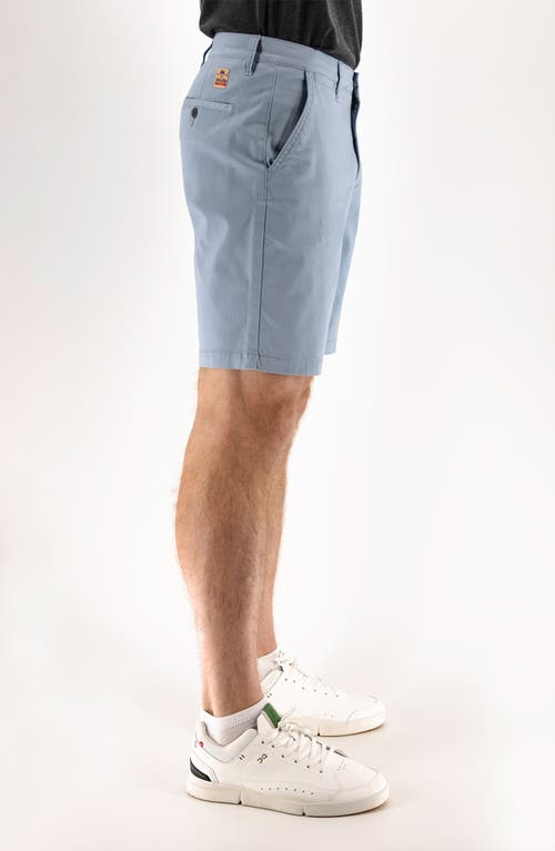 Devil-dog Dungarees 9-inch Performance Stretch Chino Shorts In Dustly Blue