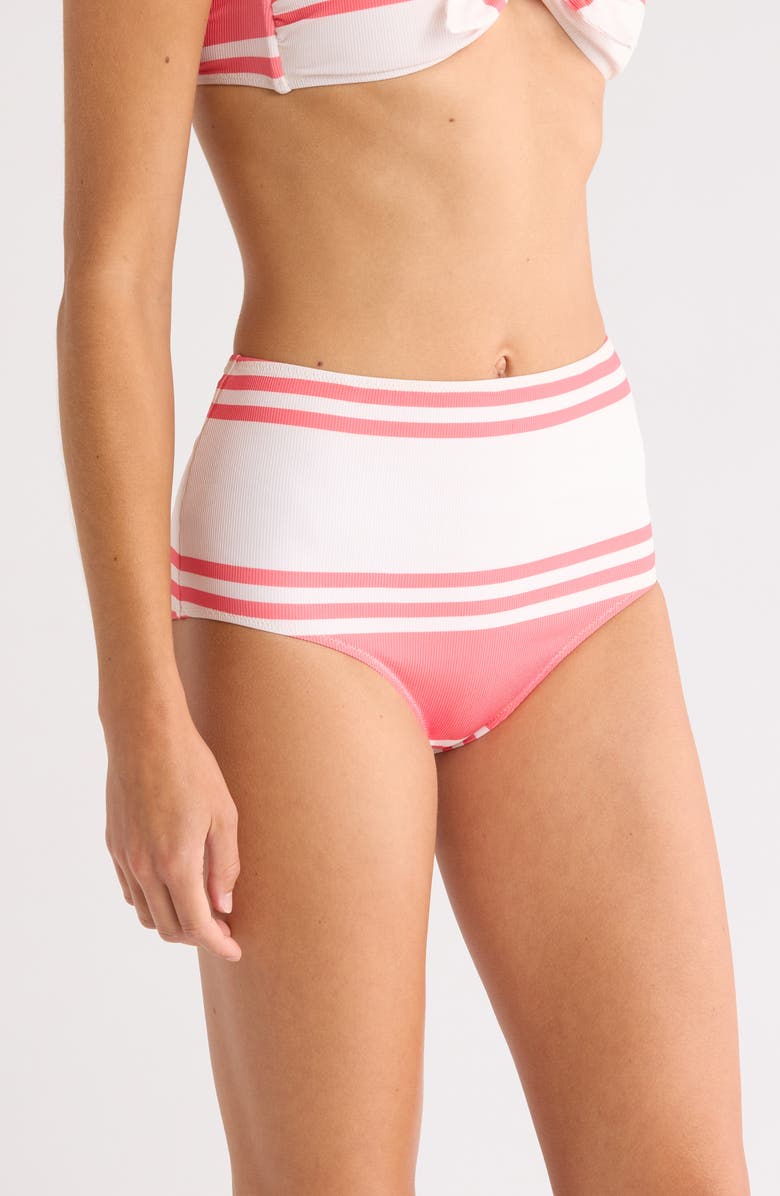 lemlem Elsi High Waist Bikini Bottoms, Alternate, color, Ayele Fragaria