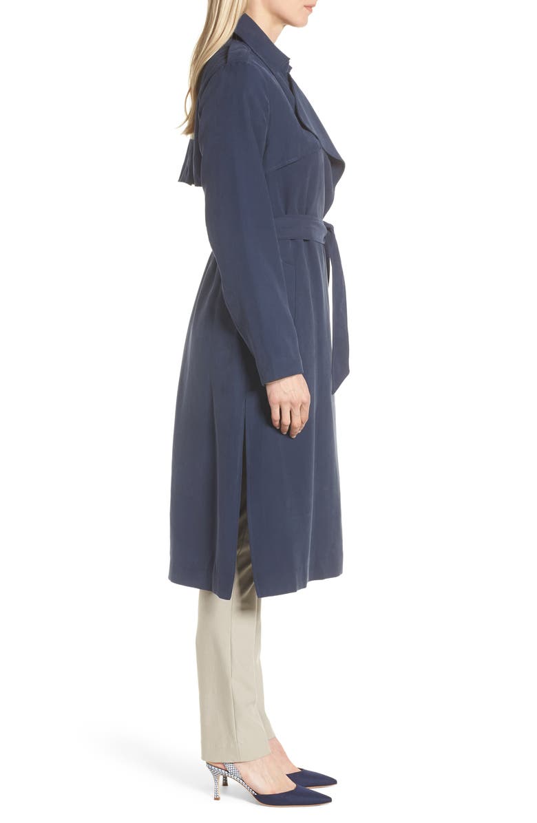 Cole Haan Signature Long Drapey Trench Coat, Alternate, color, 