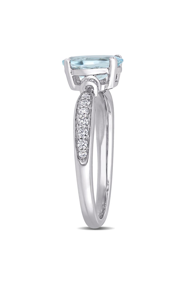 Julianna B. Aquamarine & Diamond Cocktail Ring 10k, Alternate, color, Aquamarine