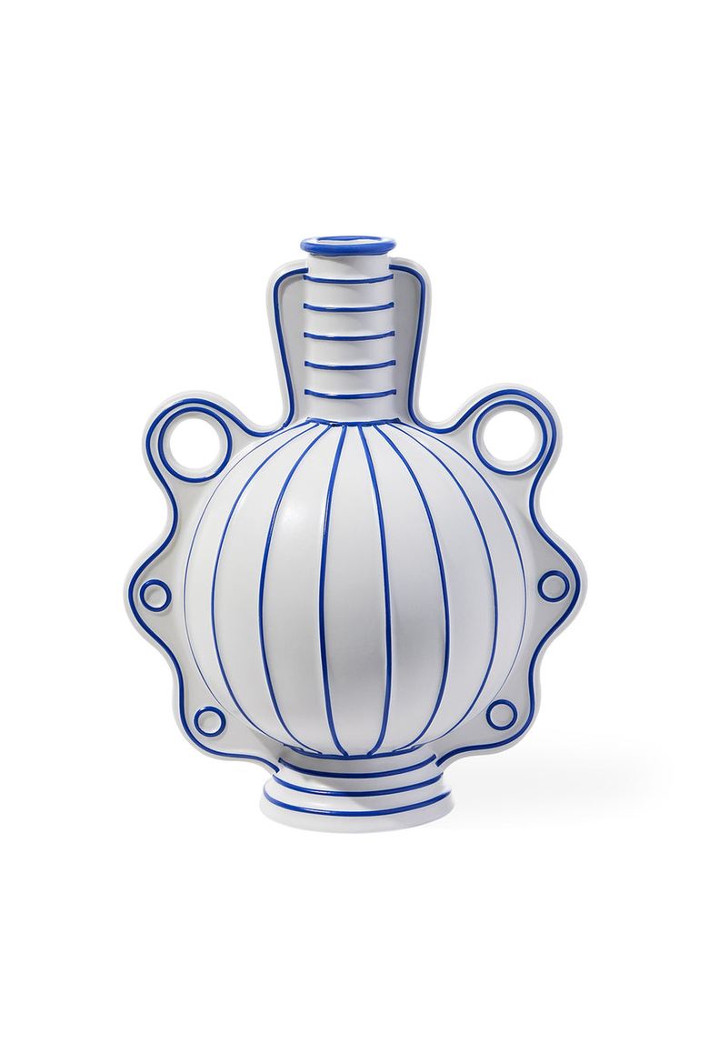 Venezia Vase, Main, color, White / Blue