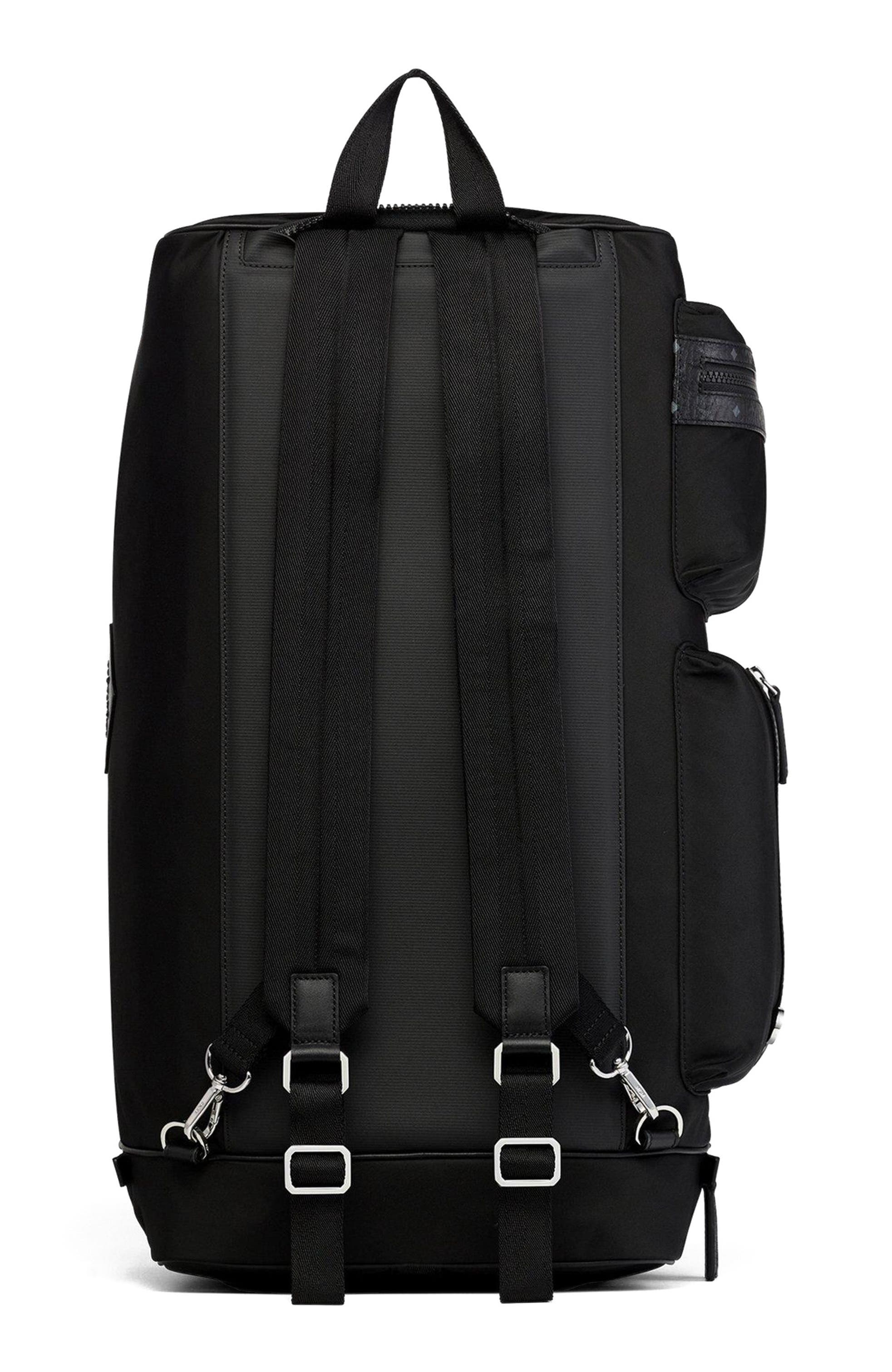 MCM Ottomar Weekender Backpack in ECONYL<sup>®</sup> and Leather, Alternate, color, 