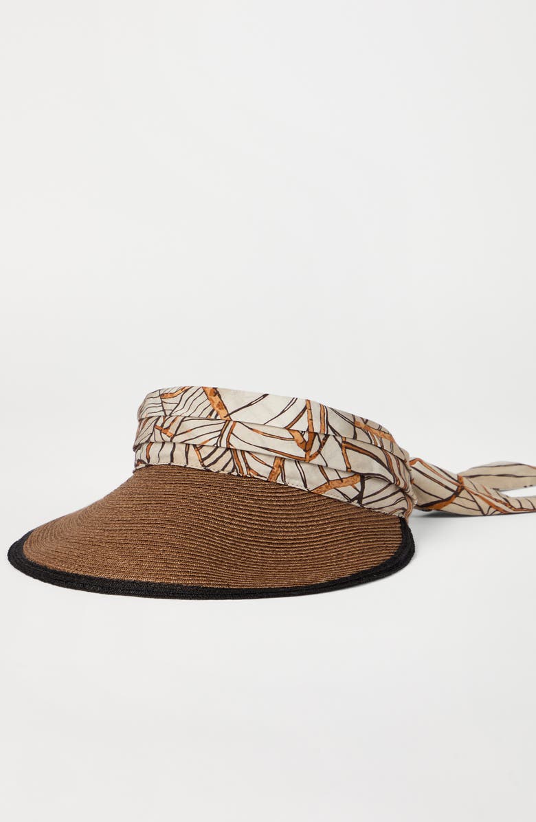 Brunello Cucinelli Papyrus print visor, Alternate, color, 
