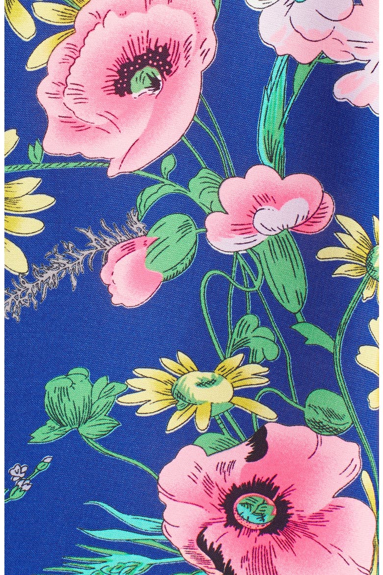 Floral Print Kimono Jacket, Alternate, color, BLUE