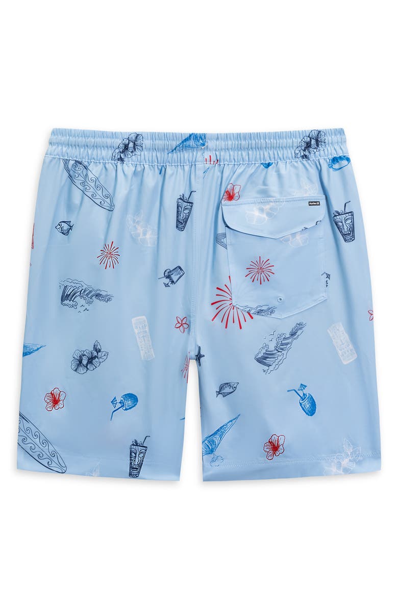 Hurley Surf Shack Volley Swim Trunks, Alternate, color, Baby Blue