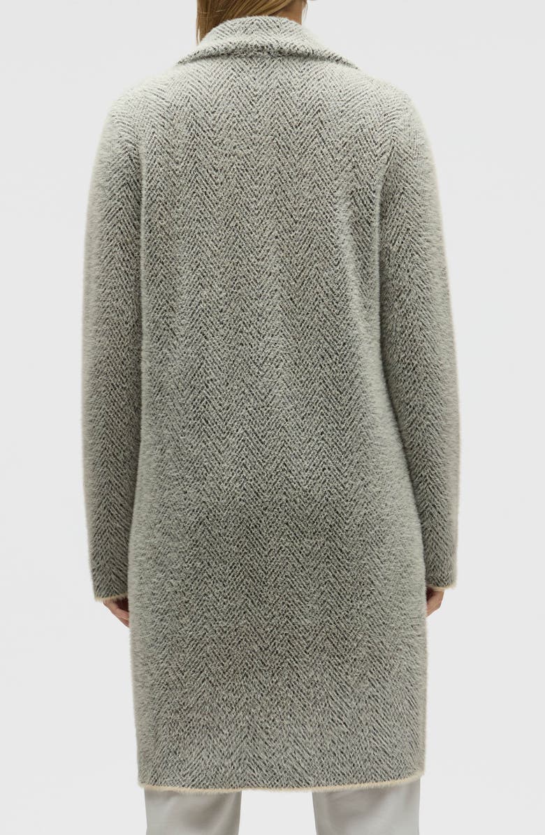 NVLT Chevron Print Eyelash Coat, Alternate, color, Herringbone