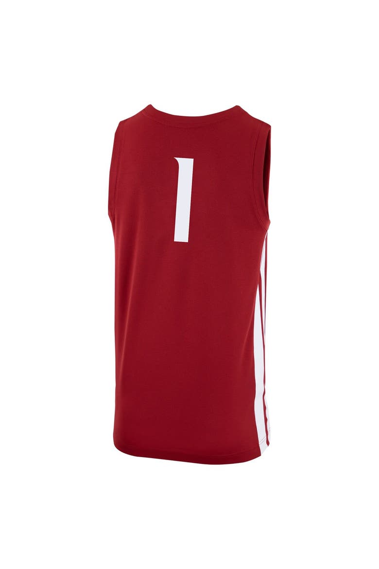 Men's Nike #1 Crimson Washington State Cougars Logo Replica Basketball Jersey, Alternate, color, Crimson