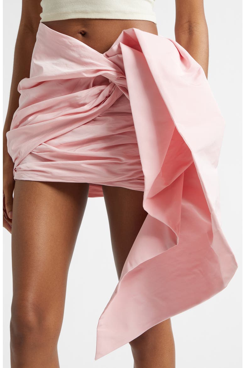 Taffeta Knot Miniskirt, Alternate, color, BABY PINK
