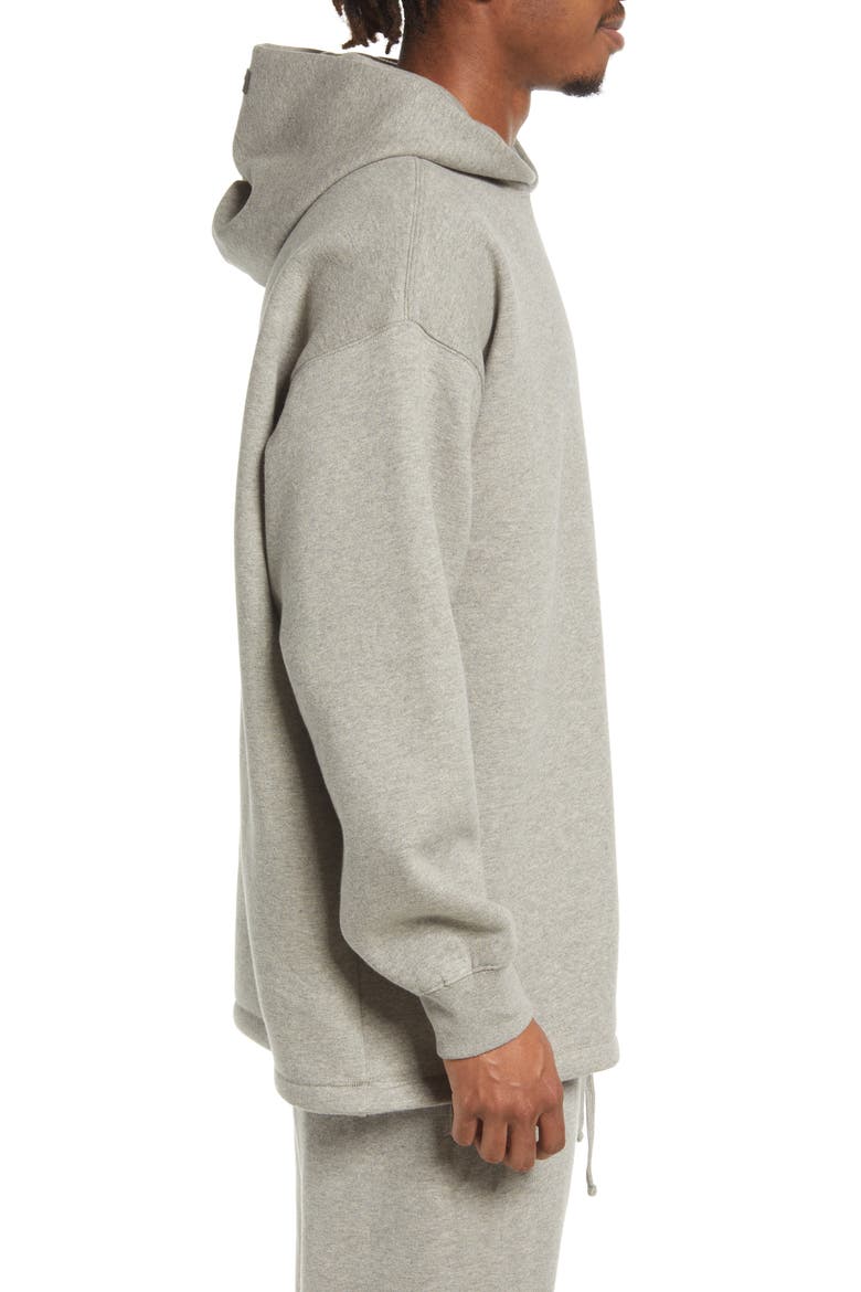 Relaxed Fleece Hoodie, Alternate, color, DARK OATMEAL