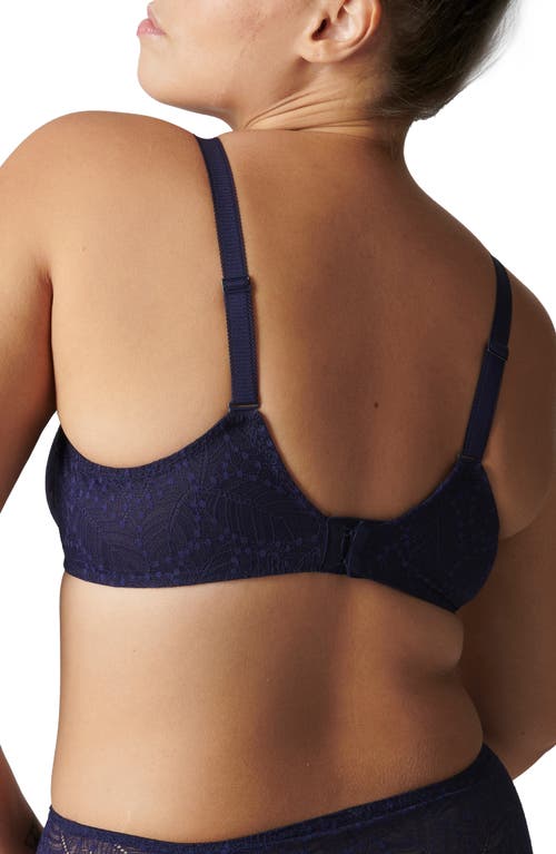 Simone Perele Comete Molded Full Cup Convertible Lace Bra In Blue