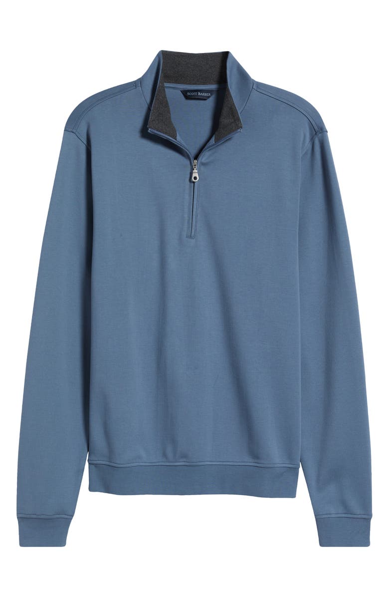 Scott Barber Pima Cotton Interlock Quarter Zip Pullover, Alternate, color, 