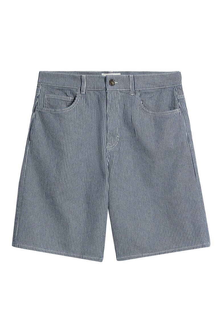 Ryder Stripe Denim Shorts, Alternate, color, DARK NAVY
