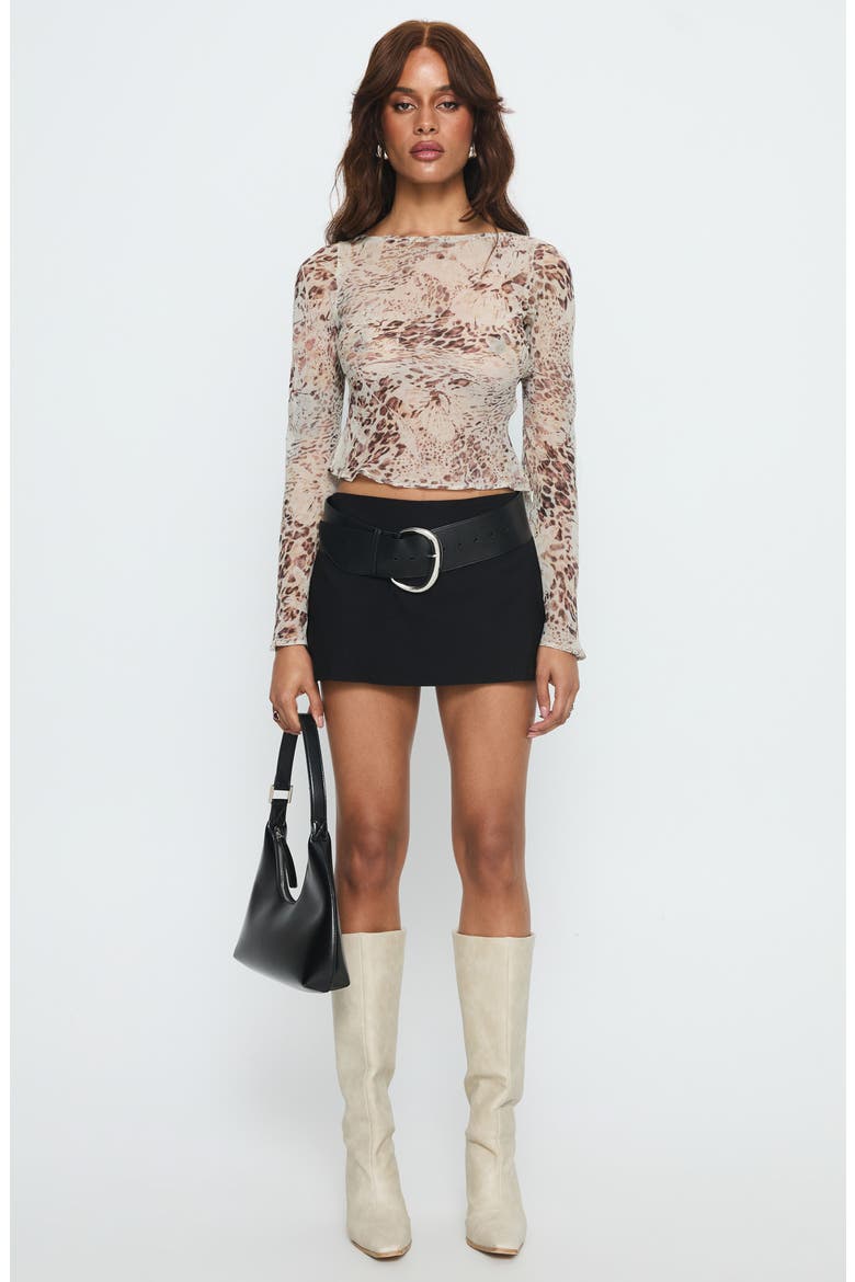 Edeline Print Crop Top, Alternate, color, CREAM ANIMAL