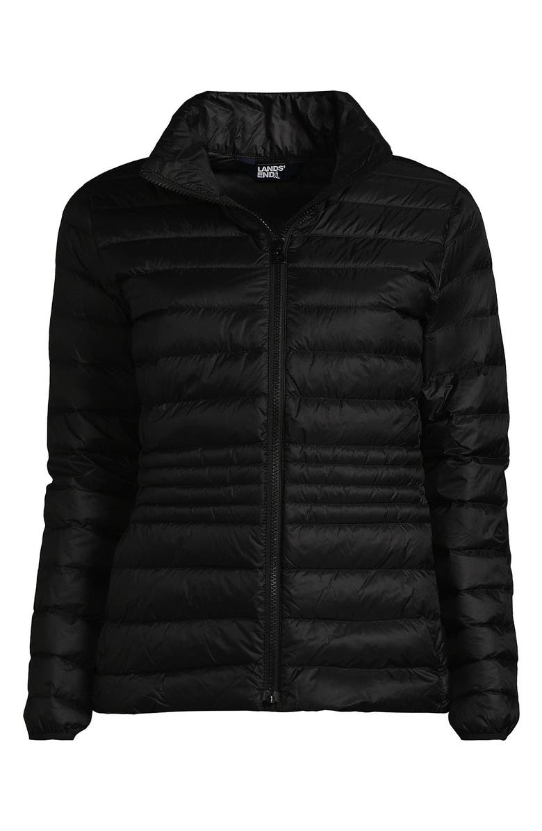 Lands' End Wanderweight Ultralight Packable Down Jacket, Alternate, color, Black