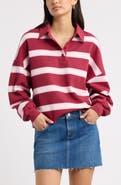 BP. Stripe Cotton Blend Rugby Sweatshirt