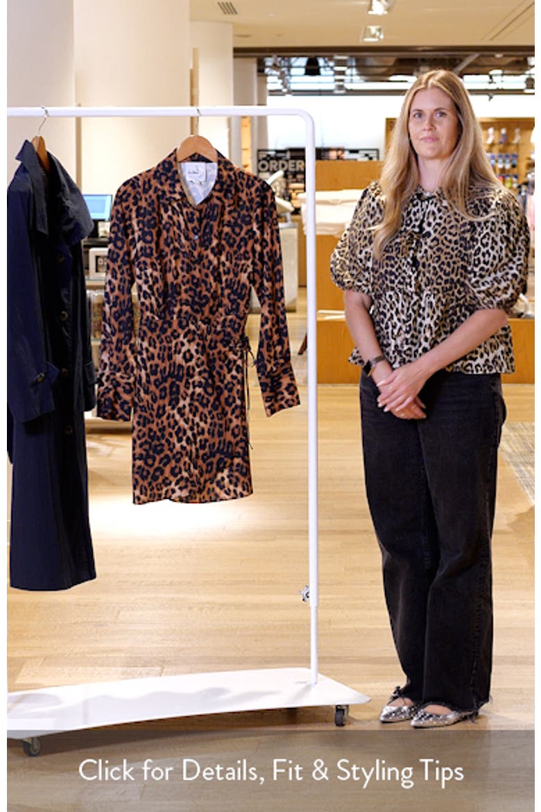 Leopard Print Long Sleeve Shirtdress video