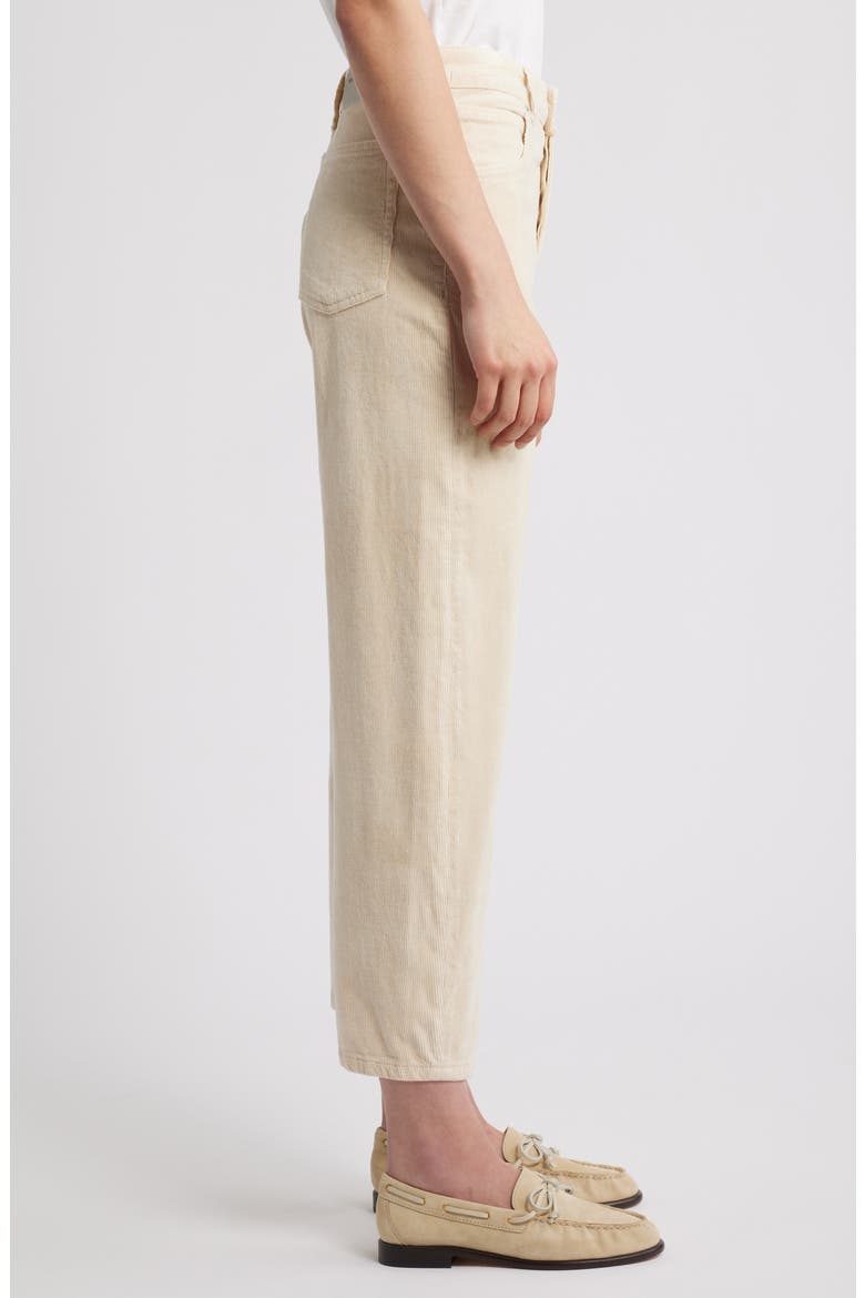 Deep Trance Corduroy Wide Leg Ankle Pants, Alternate, color, WHITE SWAN