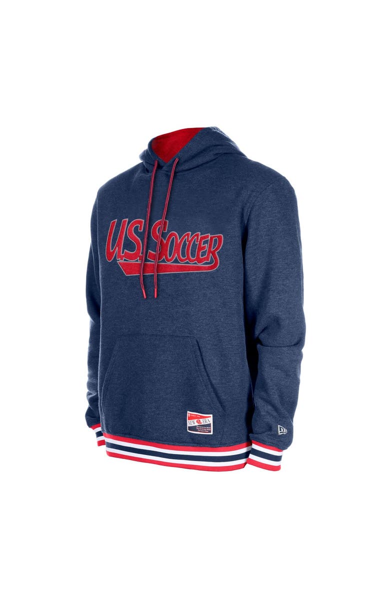 5TH AND OCEAN BY NEW ERA Men's 5th & Ocean by New Era Navy USMNT Throwback Fleece Pullover Hoodie, Alternate, color, Navy