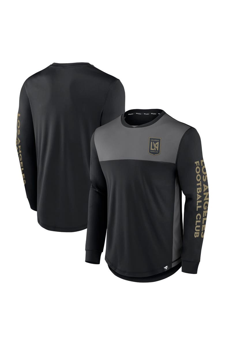 FANATICS Men's Fanatics Branded Black/Gray LAFC Striker Long Sleeve T-Shirt, Main, color, 