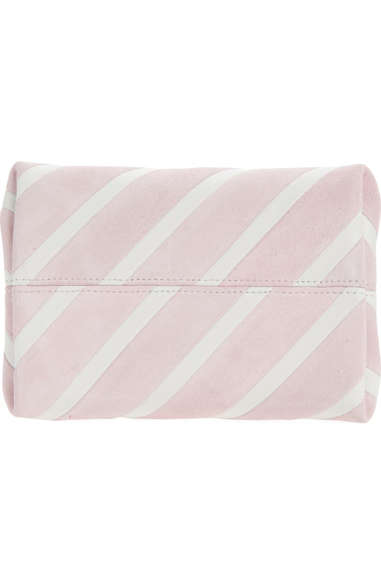 Jacquemus Le Berlingot Stripe Leather Frame Shoulder Bag, Alternate, color, Light Pink / White 4Rs