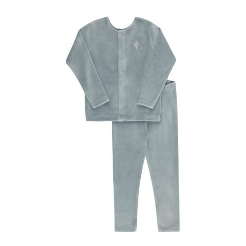 Ely's & Co. Velour Center Floral Collection In Gray