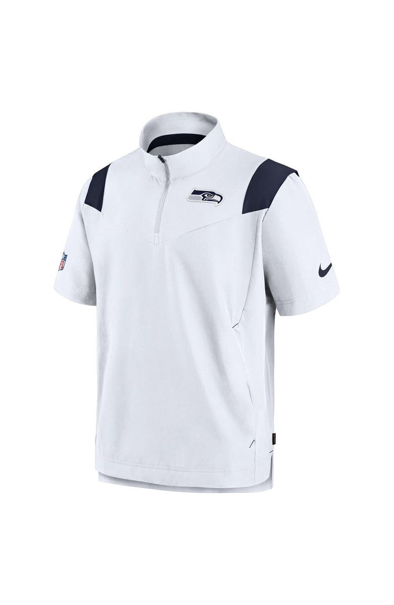 Nike Men's Nike White Seattle Seahawks Sideline Coaches Chevron Lockup Pullover Top, Alternate, color, 