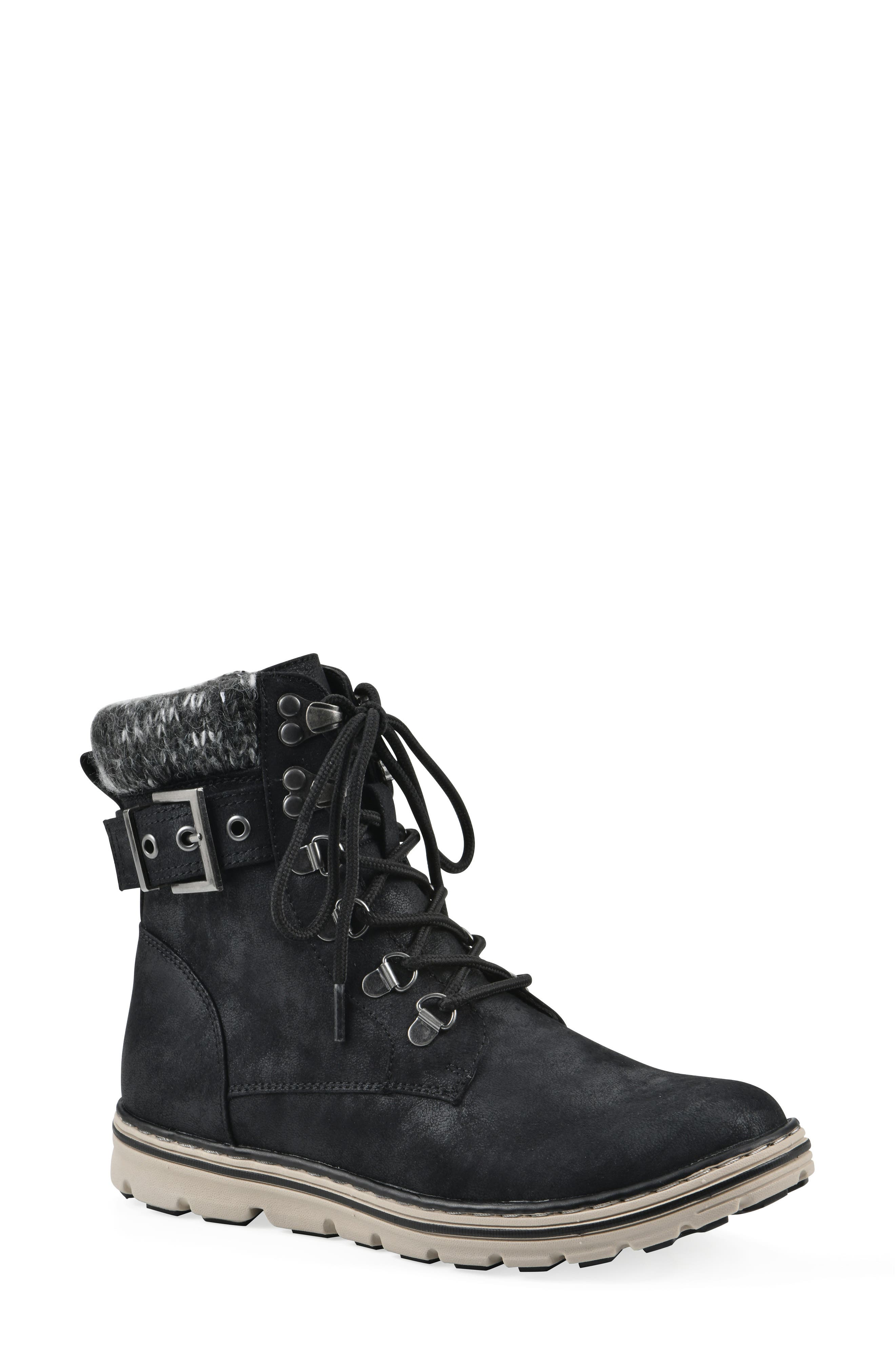 CLIFFS BY WHITE MOUNTAIN Kimmie Knit Cuff Side Zip Boot